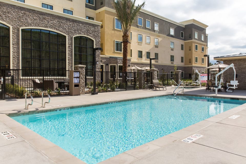 Lounge around the pool after a day of adventure.