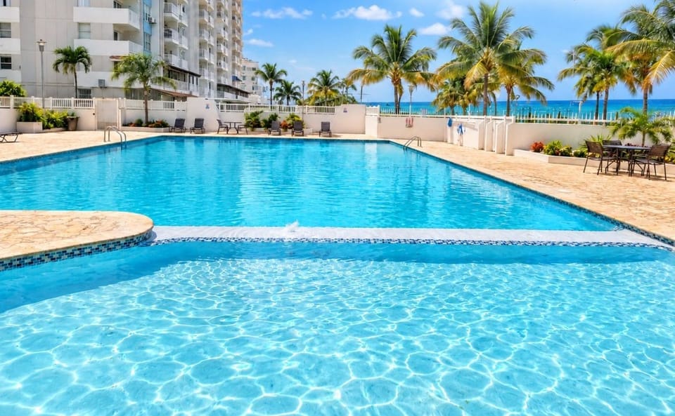 Beachfront pool at Marbella del Caribe.