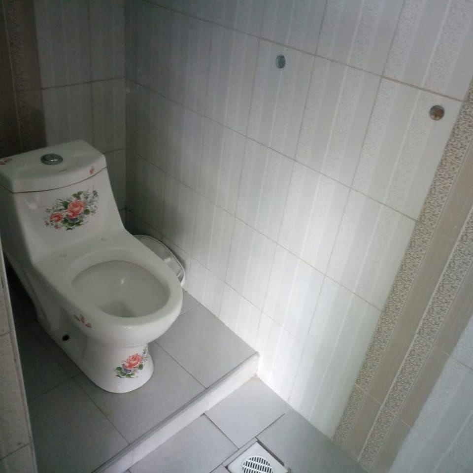 Shower, free toiletries, towels, soap