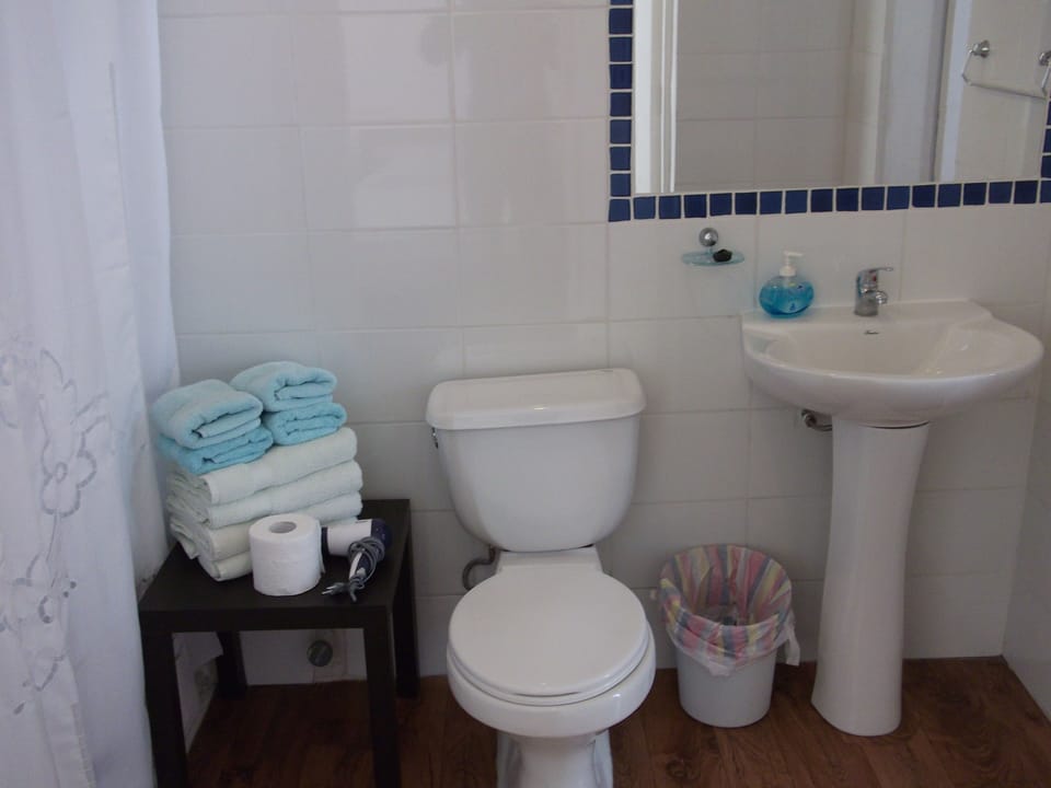 Free toiletries, hair dryer, towels