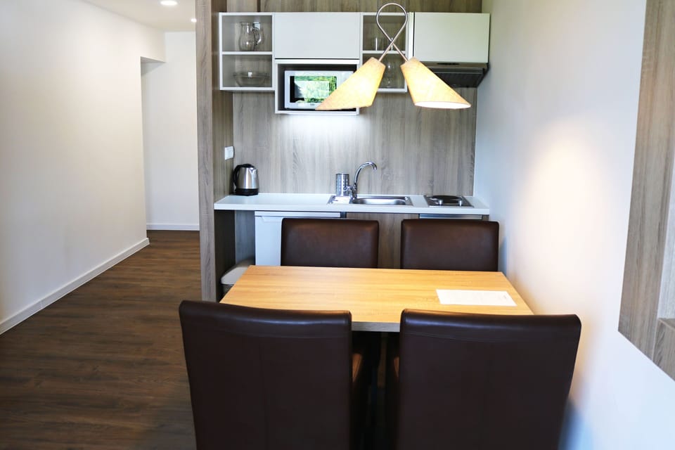 Premium Apartment, Balcony, Partial Lake View | Private kitchenette | Cookware/dishes/utensils