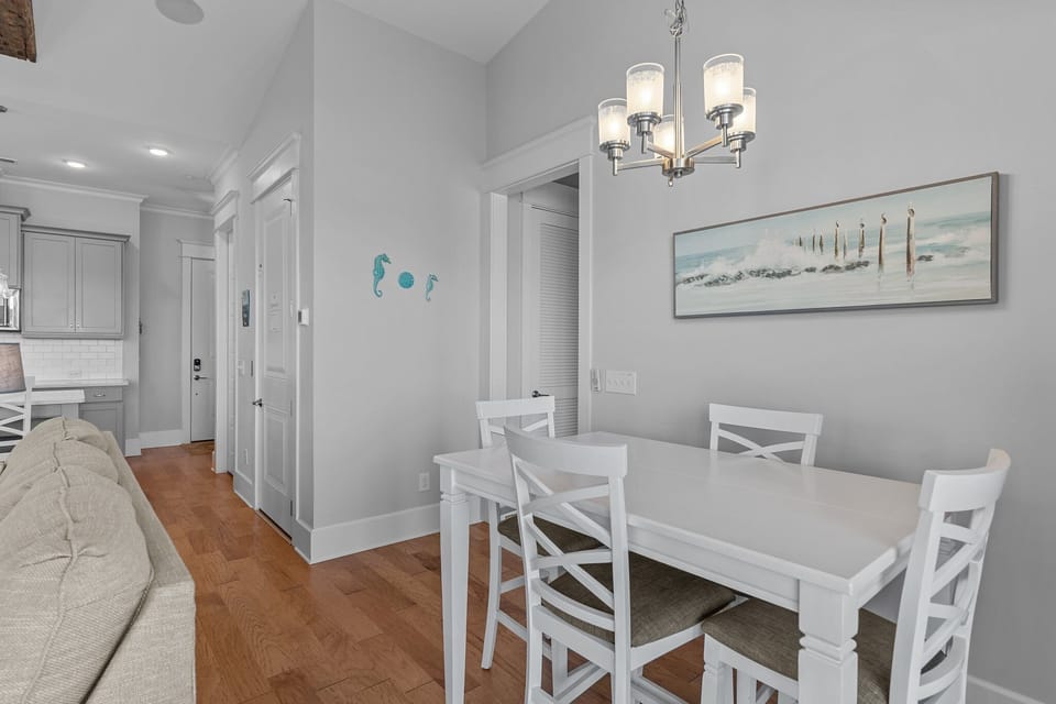 Dining nook off living area.