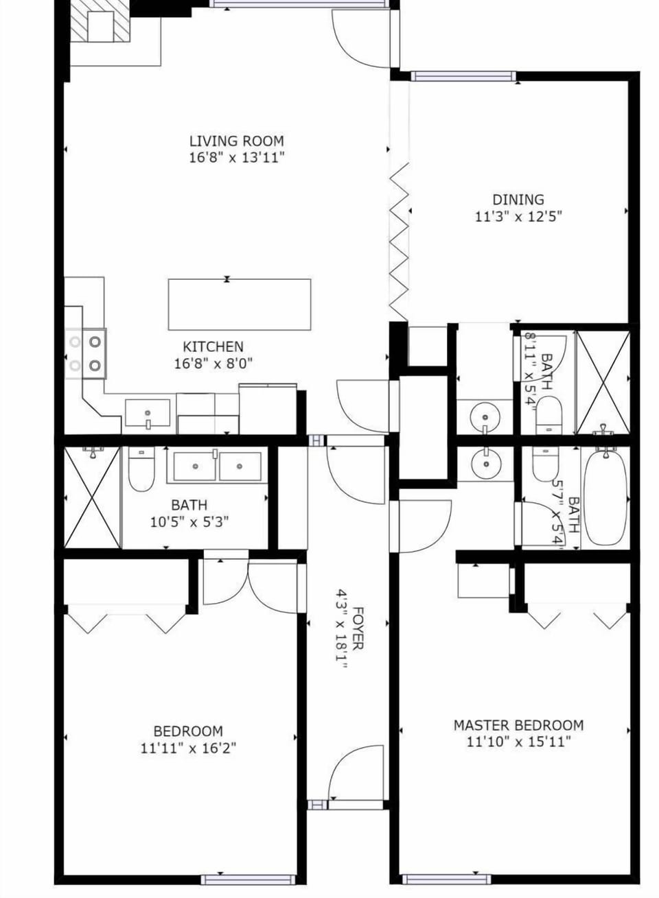 This one level floor plan makes it easy to enjoy the space