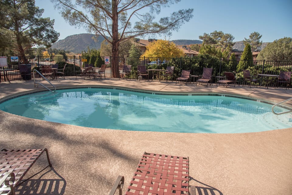 Relax and cool off at the heated pool (open March 1st through October 31)