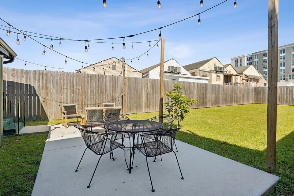 Sip cocktails under the stars in your shared backyard