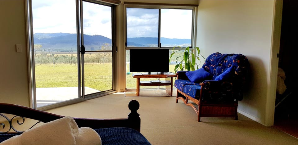 Waking up to views in the downstairs king room...