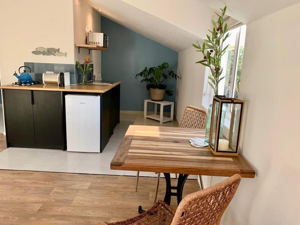 Honeymoon Loft | Private kitchen | Microwave, stovetop, espresso maker, coffee/tea maker