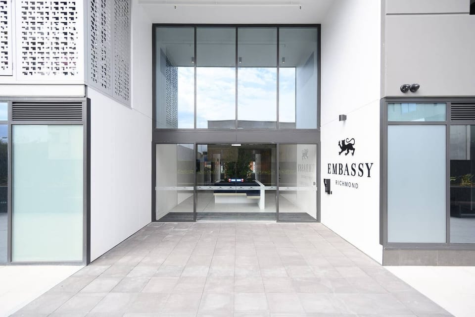 Apartment building entrance