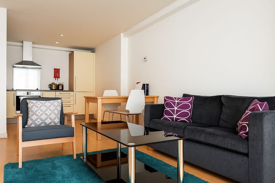 Apartment, 1 Bedroom, Balcony | Living area | Flat-screen TV