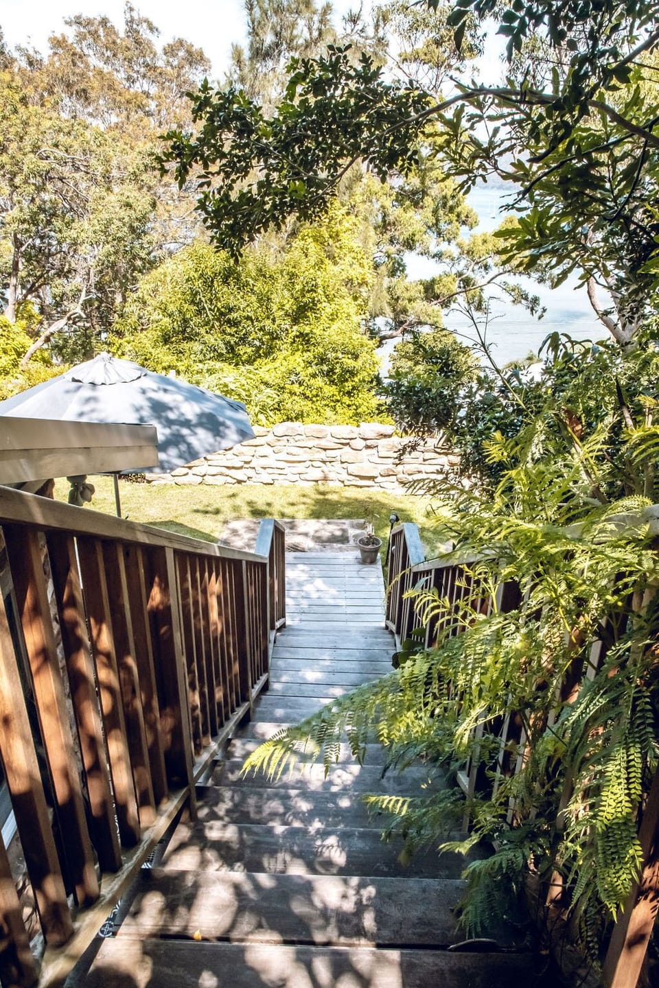 View coming down from the main house
