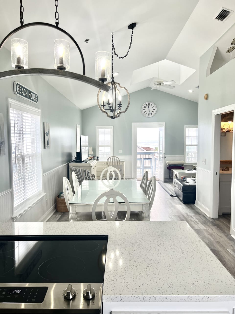 Newly renovated kitchen- top floor with beautiful Emeral Coast views.