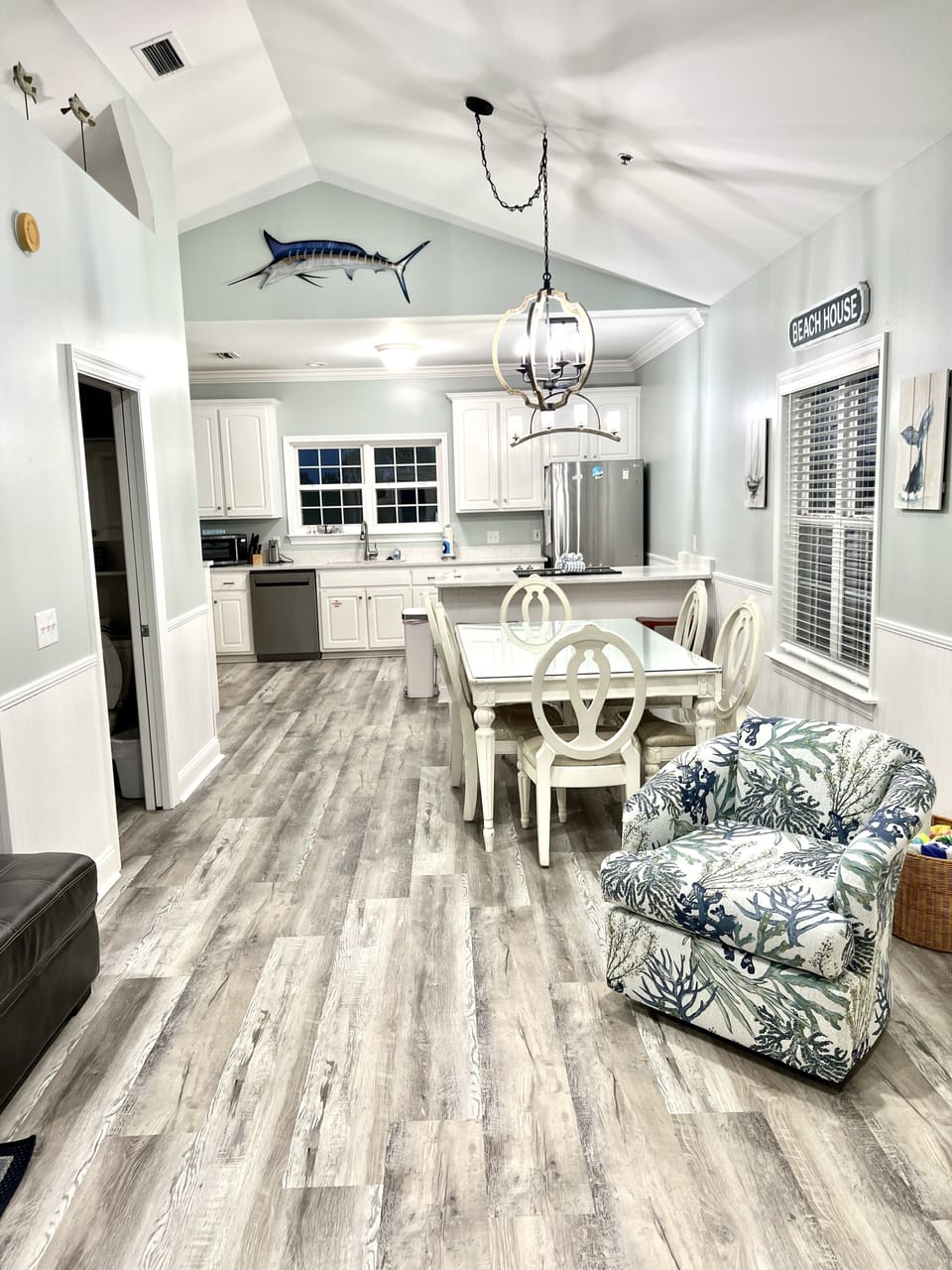 Top floor kitchen with great ocean view.