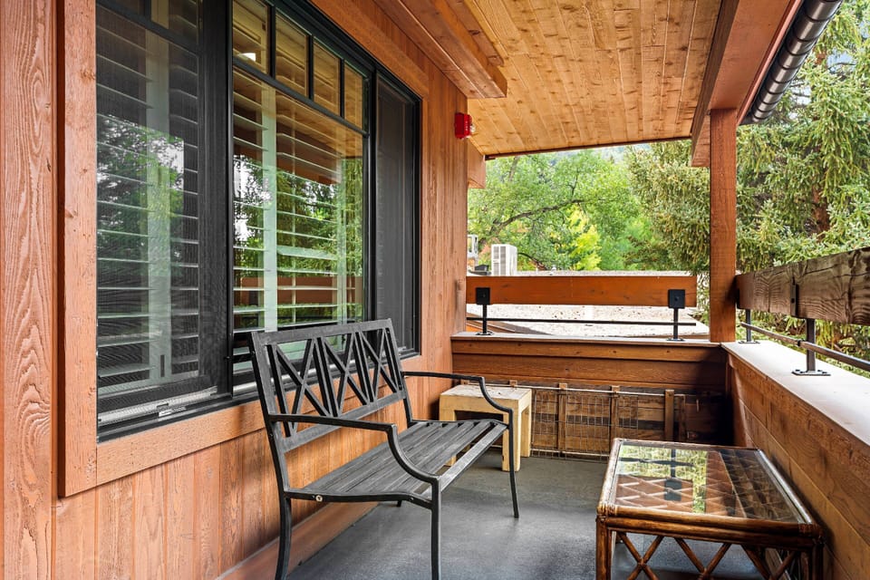 Grab a seat on the front porch bench and soak in the view!