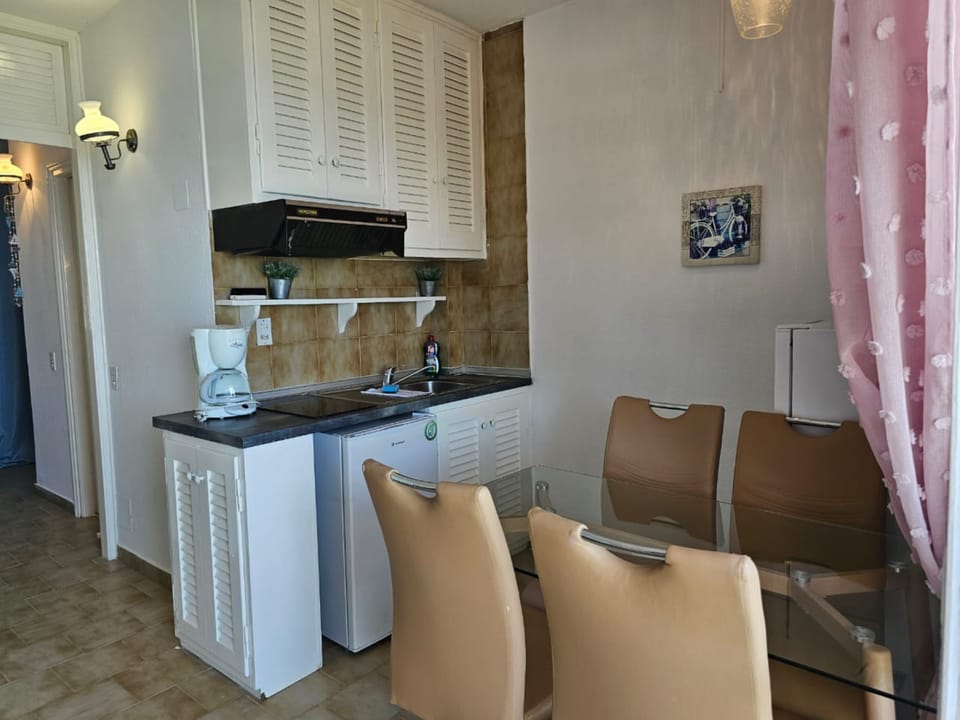 Apartment, 1 Bedroom, Smoking, Balcony | Private kitchen | Fridge, electric kettle