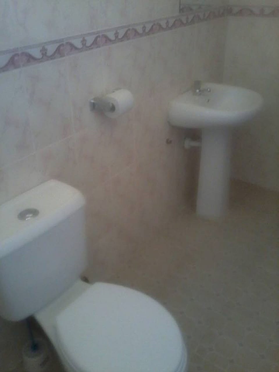 Shower, rainfall showerhead, towels, toilet paper
