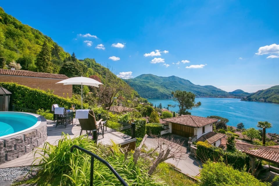 Honeymoon Villa, 2 Bedrooms, 2 Bathrooms (Morcote Magic View & Pool) | Lake view