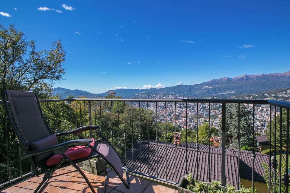 Family Apartment, 2 Bedrooms, Balcony (Lugano Panoramica with Terrace &) | Balcony