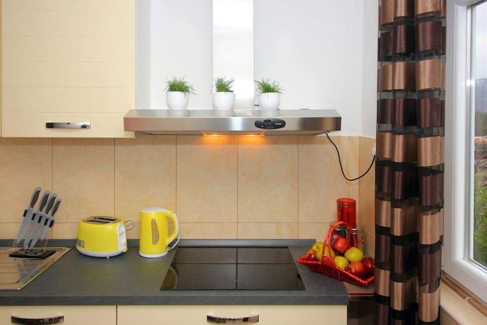 Apartment (Four Bedroom Apartment) | Private kitchen | Fridge, oven, electric kettle, cookware/dishes/utensils