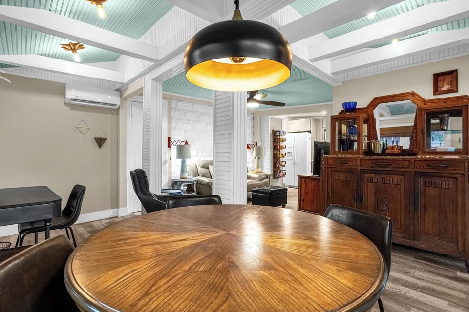 Dining table and work station.