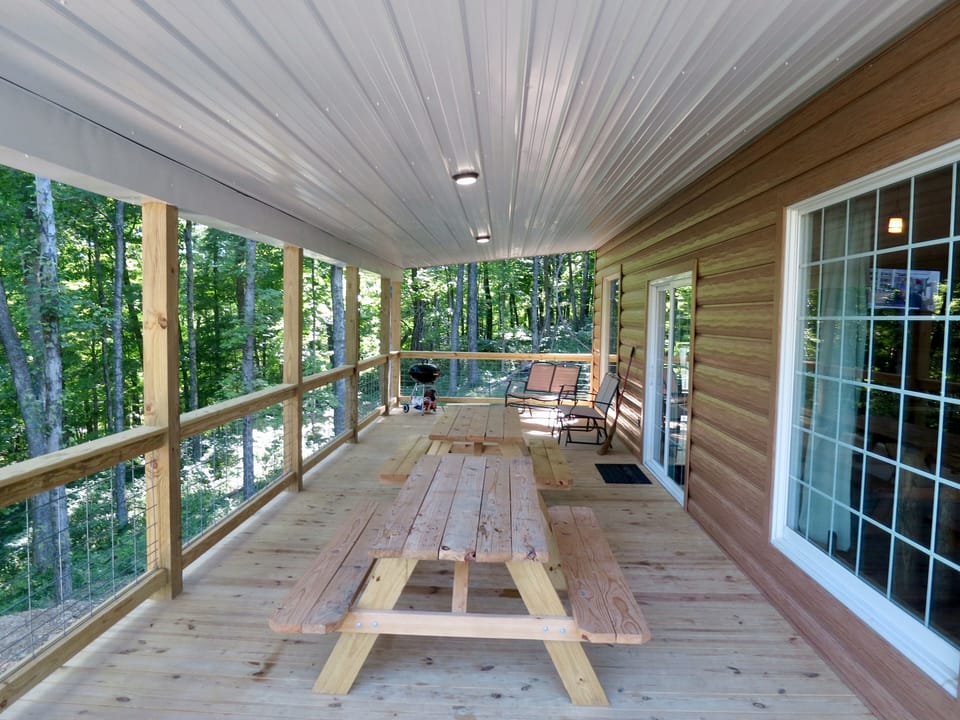 Large balcony style front porch