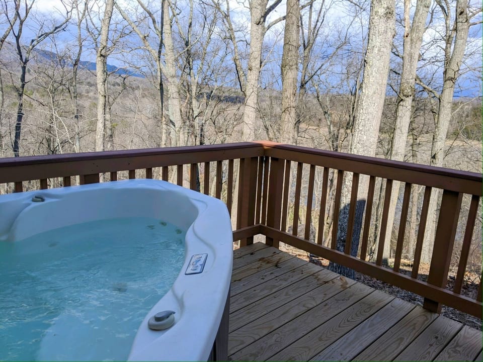 Hot tub with gorgeous views