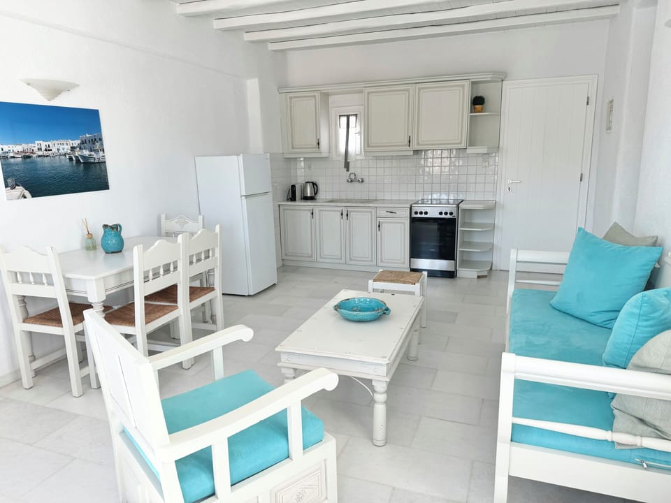 Comfort Apartment, 2 Bedrooms, Kitchen, Partial Sea View | Private kitchen | Fridge, espresso maker, electric kettle