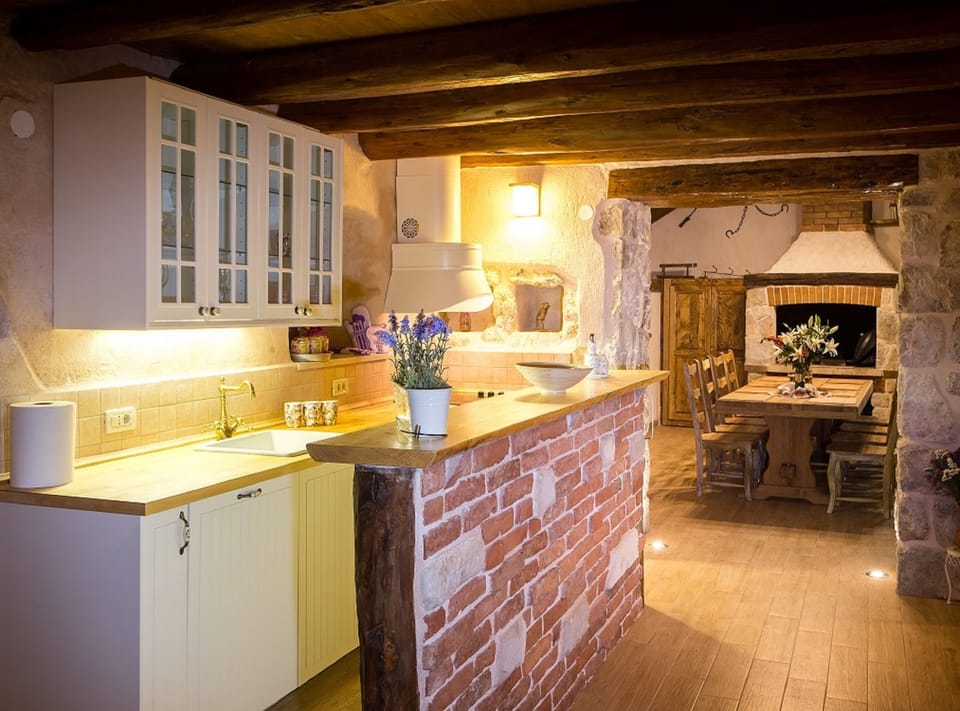 Villa (Four-Bedroom Villa with Terrace) | Private kitchen | Espresso maker, fridge, oven, electric kettle