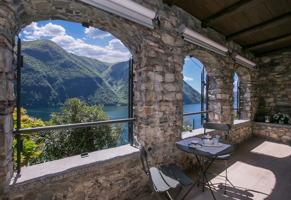 Family Apartment, 2 Bedrooms, 2 Bathrooms (Magic Gandria) | Terrace/patio