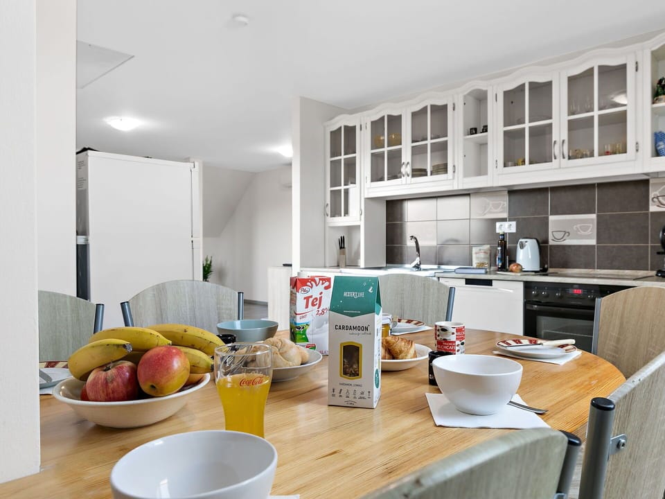 Furniture, Kitchen, Interior Design, Flooring, Countertop, Wood, Ceiling, Major Appliance, Cabinetry, Kitchen Appliance