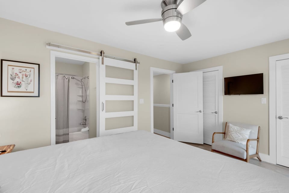 Guest bedroom suite with flat screen TV