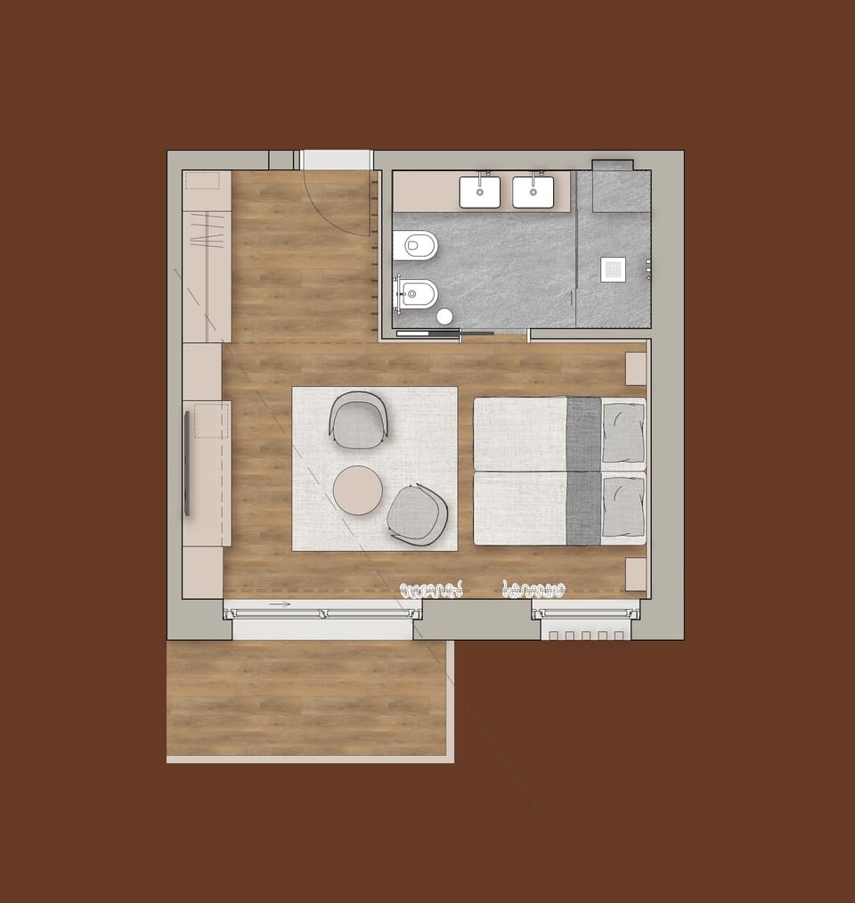 Deluxe Double Room | Floor plan