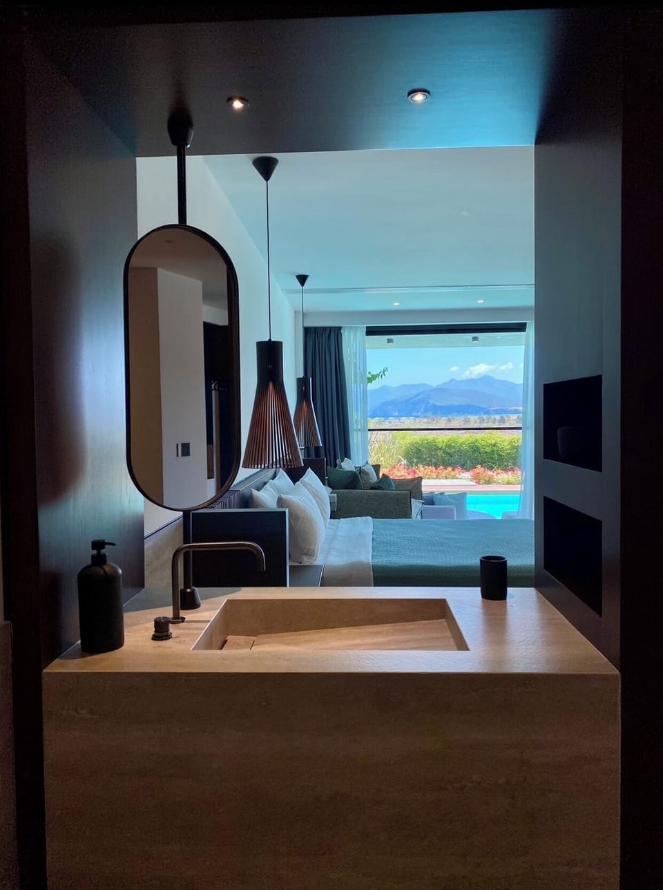 Suite, Private Pool (Thalatta) | Bathroom | Shower, rainfall showerhead, free toiletries, hair dryer