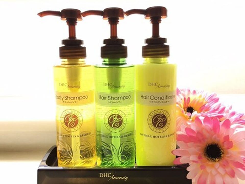 Combined shower/tub, free toiletries, hair dryer, slippers