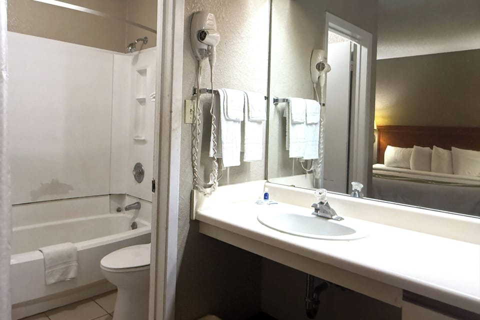 Free toiletries, hair dryer, towels
