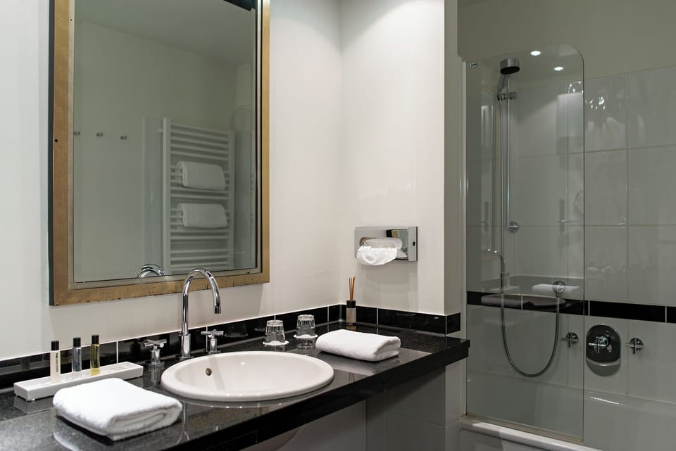 Free toiletries, hair dryer, bathrobes, slippers