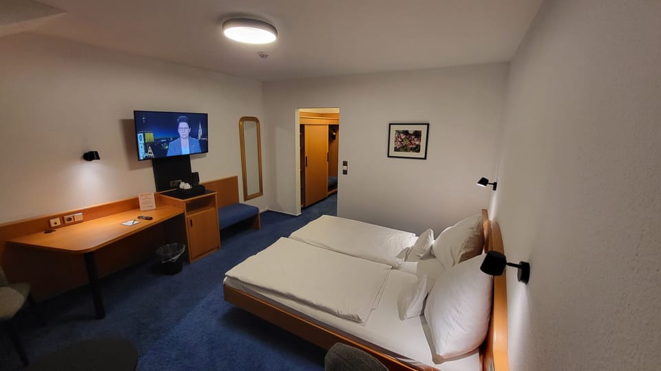 Flat-screen TV, pay movies
