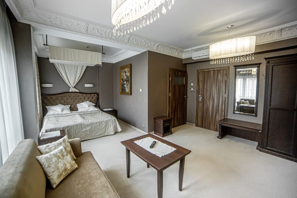 Deluxe Studio Suite, 1 King Bed | Living area | 26-inch flat-screen TV with satellite channels, TV, pay movies