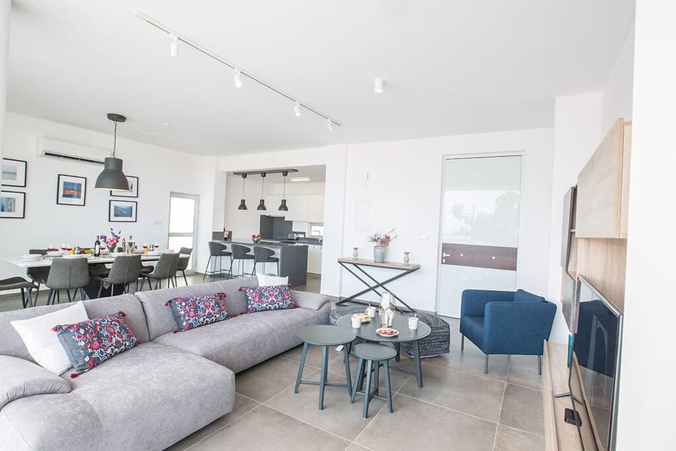 Living room with corner sofa