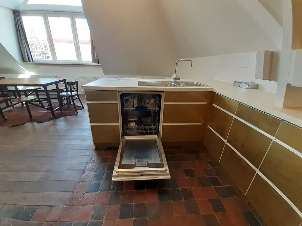 Duplex Apartment | Private kitchen | Espresso maker, electric kettle, eco-friendly cleaning products