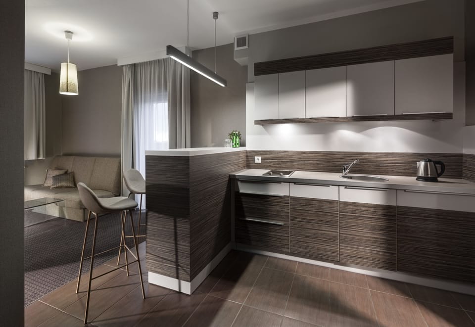 Comfort Apartment, Balcony | Private kitchen | Mini-fridge, coffee/tea maker, electric kettle