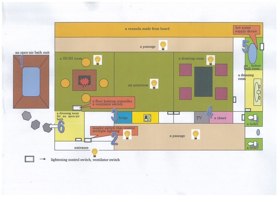 Traditional Suite (with private open air bath) | Floor plan