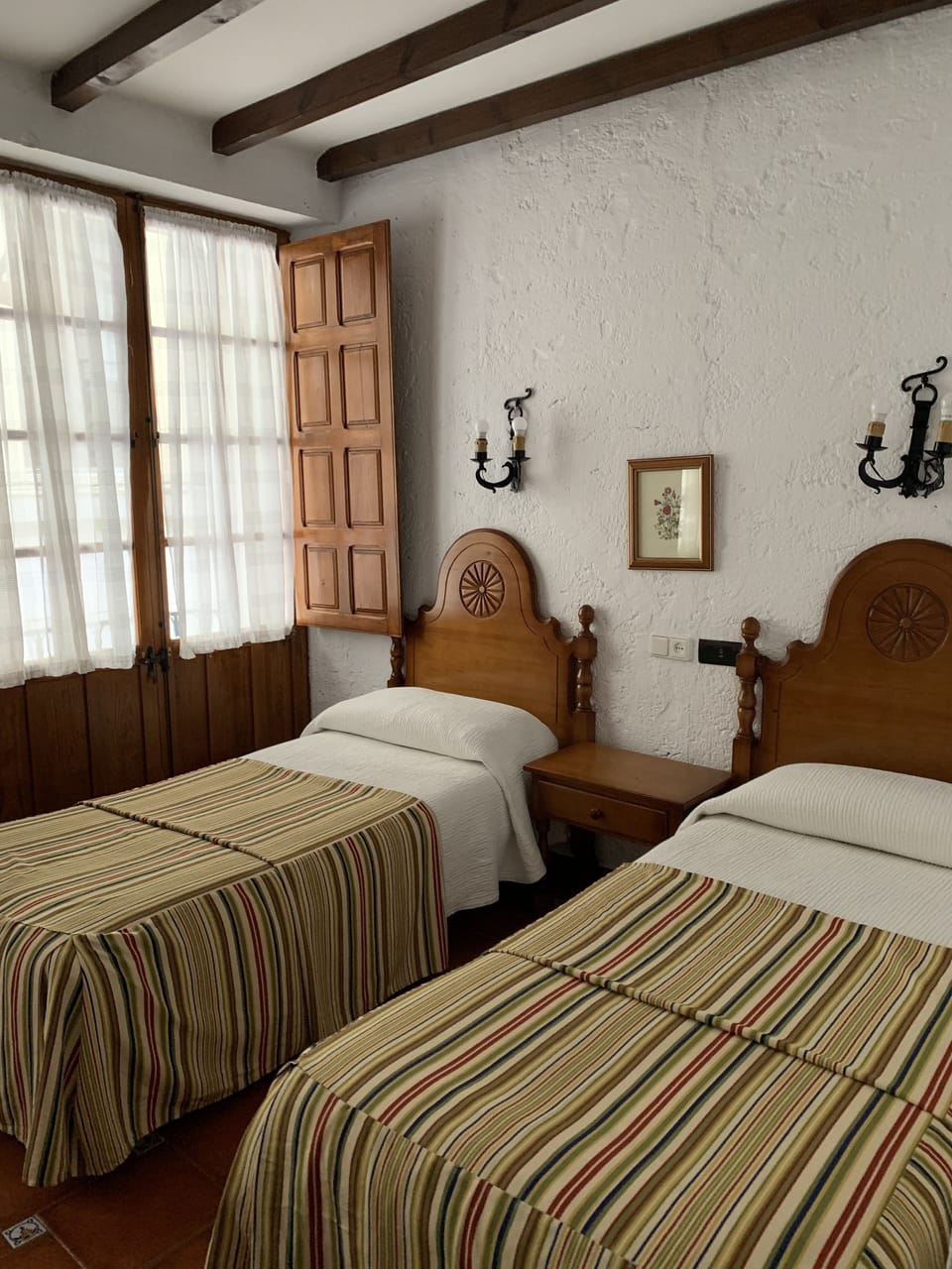 Double Room | Down comforters, desk, blackout drapes, iron/ironing board