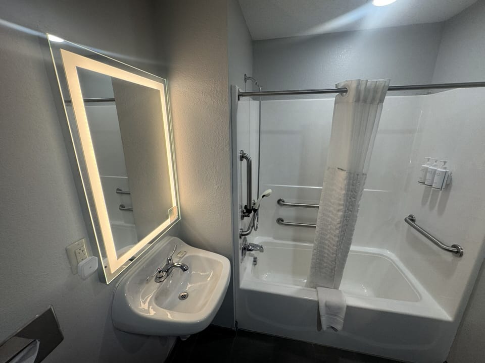 Hair dryer, towels