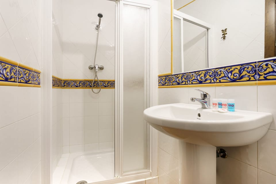 Shower, hair dryer (on request), towels, soap