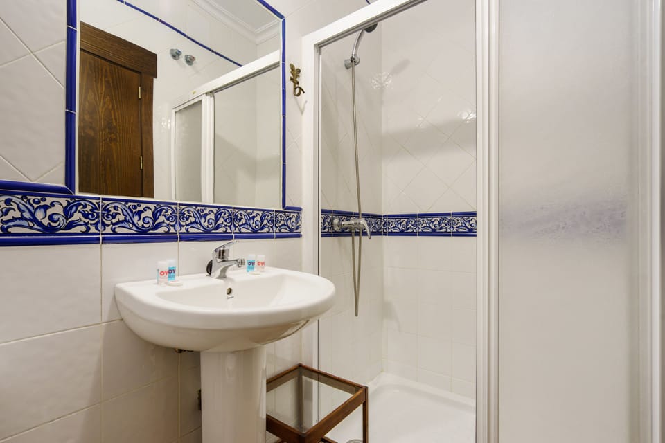 Shower, hair dryer (on request), towels, soap