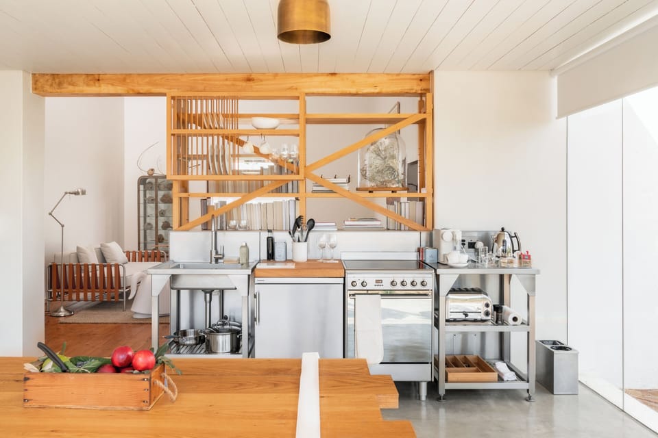 Espresso maker, mini-fridge, eco-friendly cleaning products