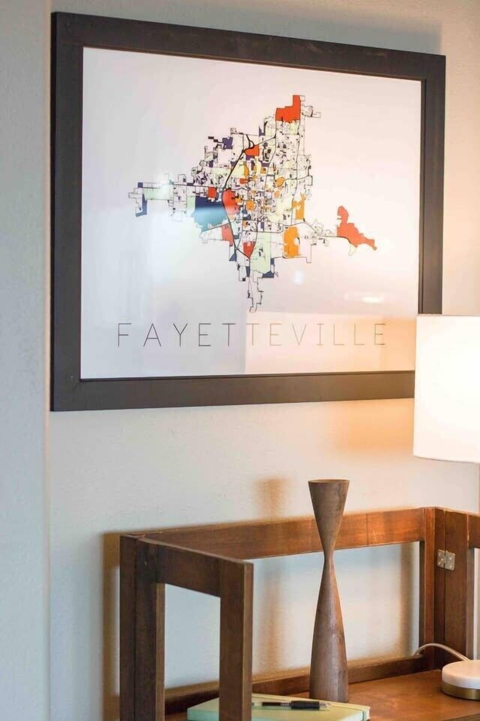 Touches of local art bring this space to life!