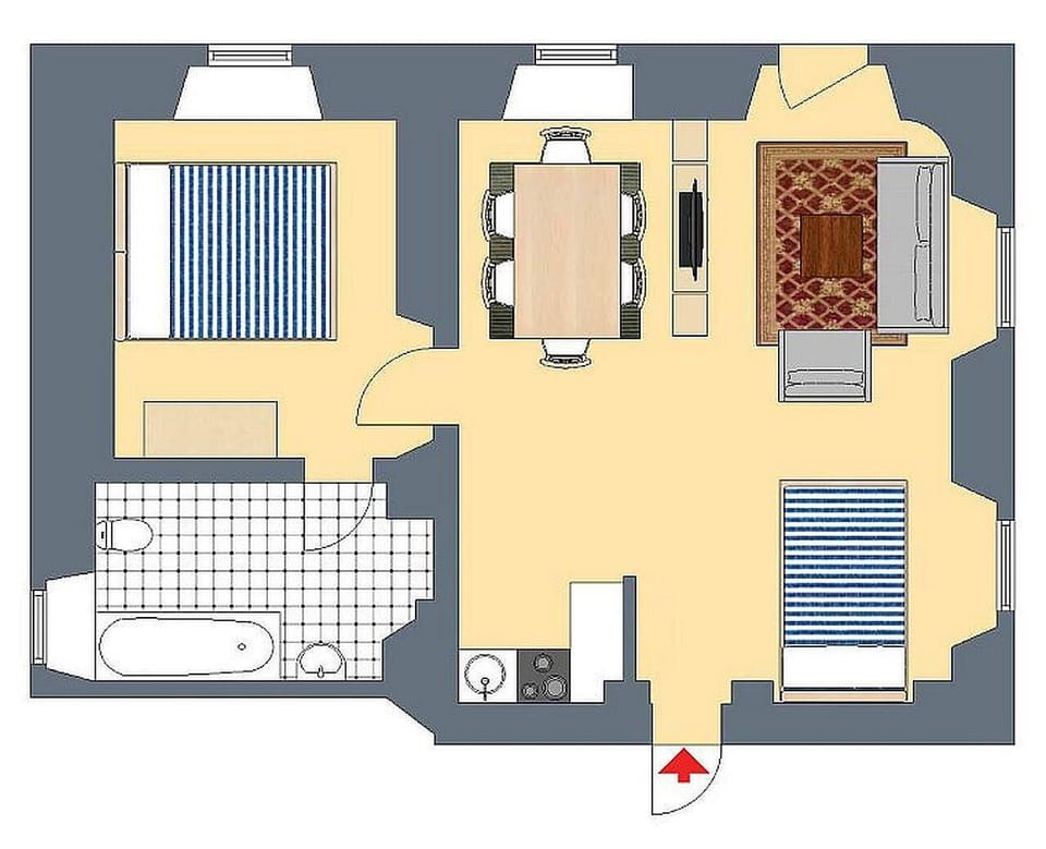 Apartment, Private Bathroom, Garden View (Fewo Pfarrhaus Maxen) | Floor plan
