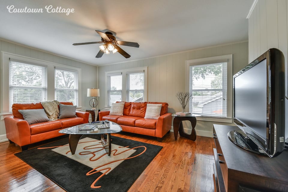 Sit back and relax while watching your favorite show on a 42" smart TV