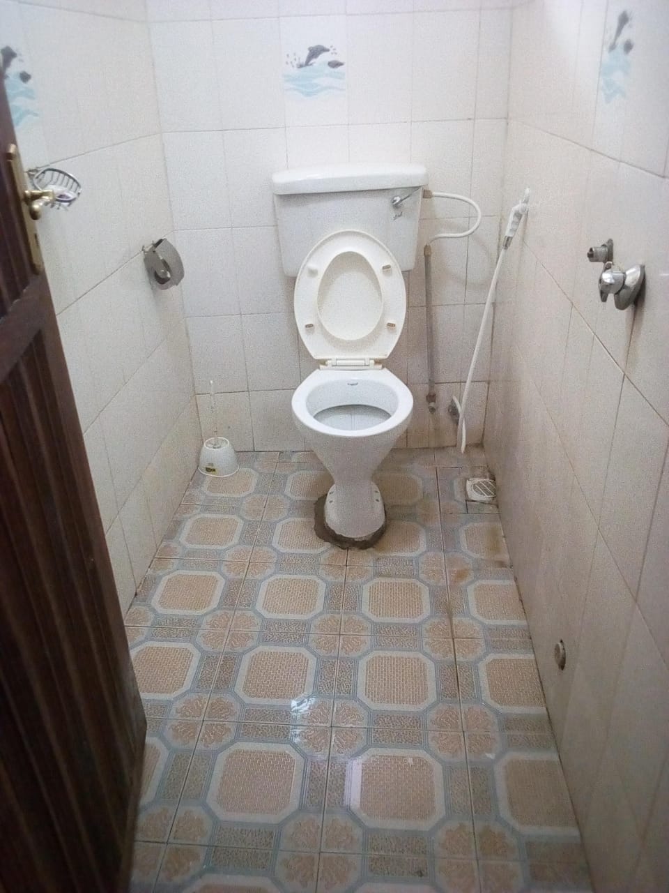 Shower, rainfall showerhead, towels